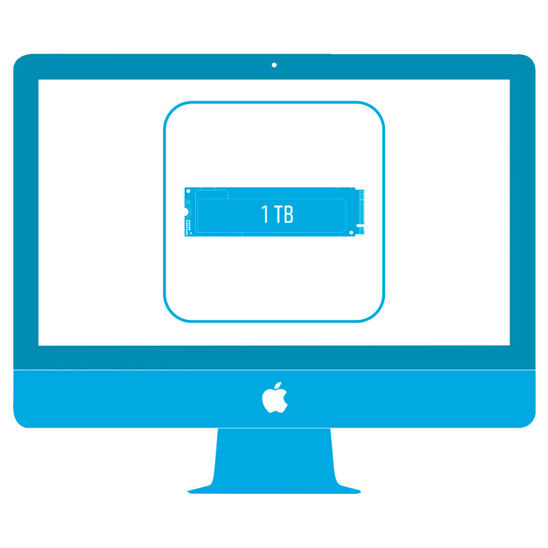 Замена SDD PCI-e 1TB + MacOS + чистка профилактика iMac 21.5″ (A1418) 2012-2017