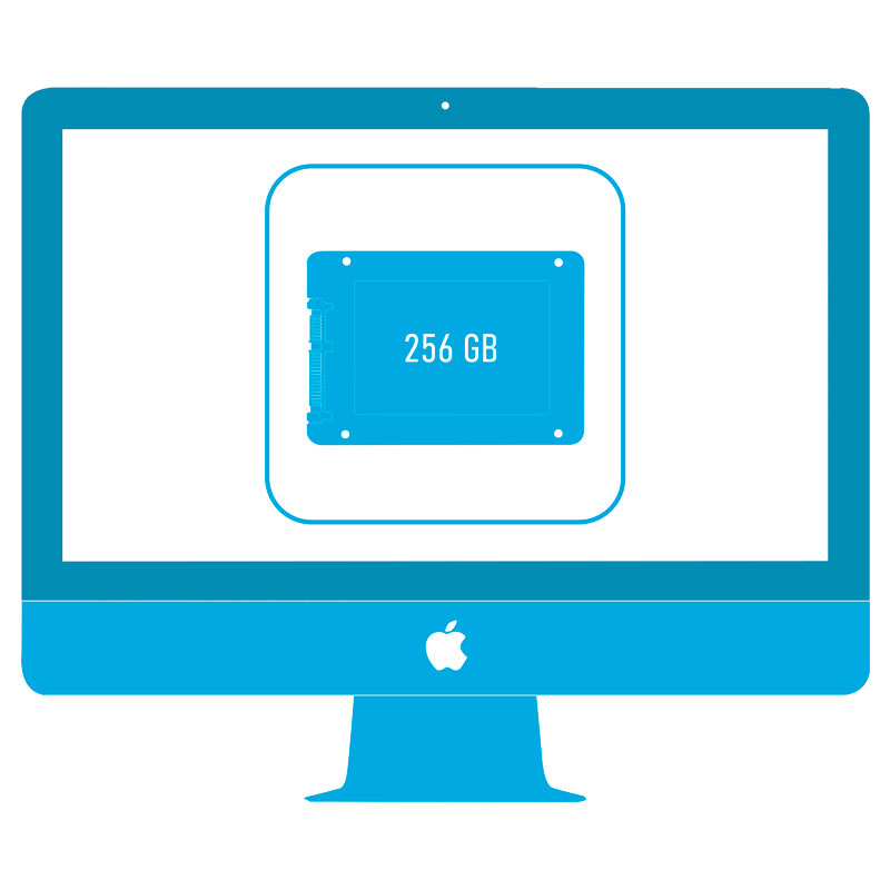 Замена SDD SATA 256GB + MacOS + чистка профилактика iMac 21.5″ (A1418) 2012-2017