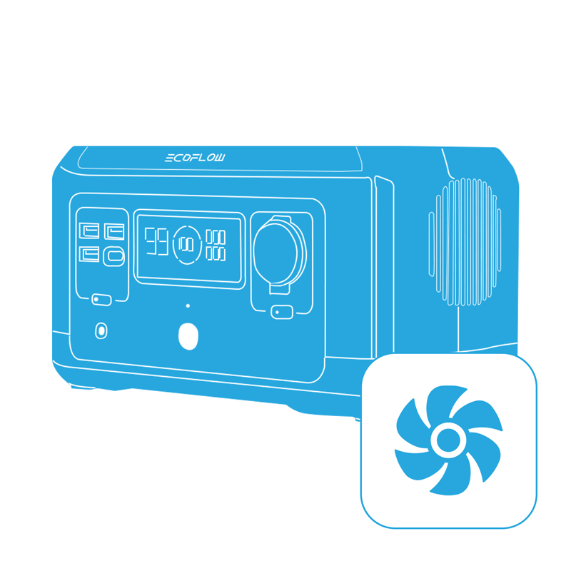 Ремонт цепи управления охлаждением EcoFlow RIVER mini Wireless